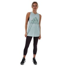Ladies Adidas Green W Winners Tank Top