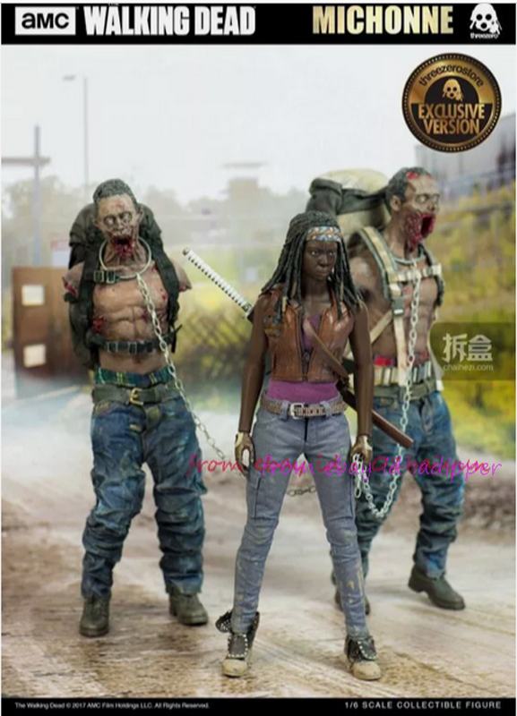 Threezero 1/6 The Walking Dead Michonne & Pet 3 Figure Set Action