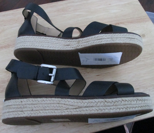 Michael Kors Strappy Espadrille Sandals - Black - Size 9.5 NEW, NO BOX - Picture 3 of 8