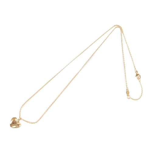 Georg Jensen Yellow Gold 18K Heart Motif Necklace Pendant 17.8 inches - Picture 4 of 6