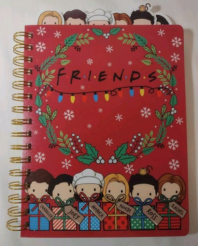 Friends TV Show Christmas Theme Journal Notebook Spiral Binding NEW