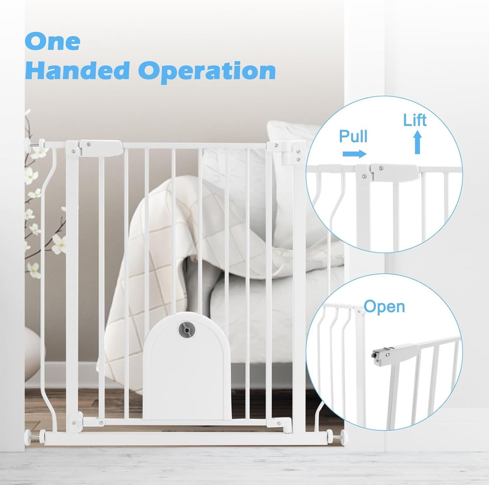 Babys Gate for Stairs with Cat Door Baby Gate with Pet Door Auto