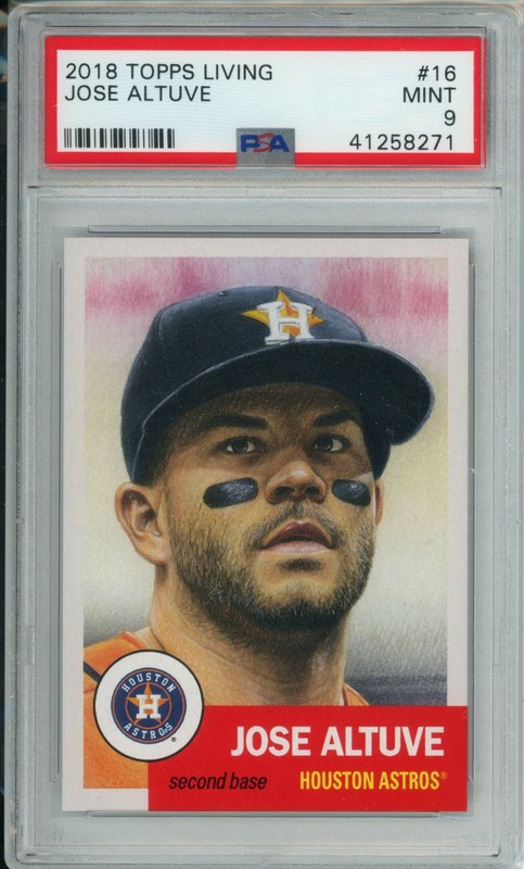 PSA 9 2018 Topps Living Set JOSE ALTUVE #16 Mint