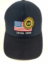 Pro Fit UAW Local 1304 Blue Flag Snapback Trucker Hat - Mesh Back - Made in USA