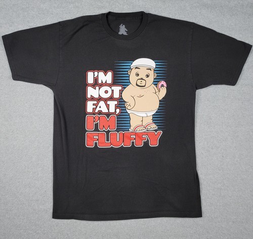 Gabriel Iglesias Black T Shirt Sz L I M Not Fat I M Fluffy Ebay
