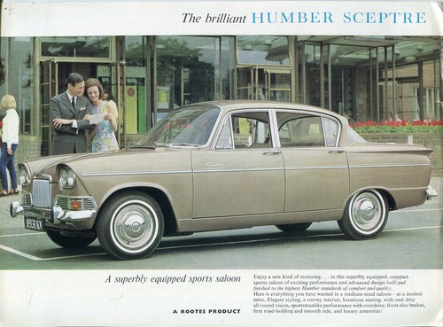 Humber Sceptre c.1962 UK market sales brochure/leaflet ref.1084/H - 第 1/1 張圖片
