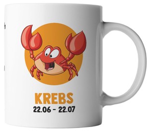 Ghostee Tasse Sternzeichen Krebs Cancer Geburtstag Geschenk