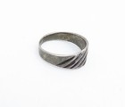925 Sterling Silver  Vintage Dark Tone Etched Fluted Band Ring Sz 7  RG3723 — photo 3
