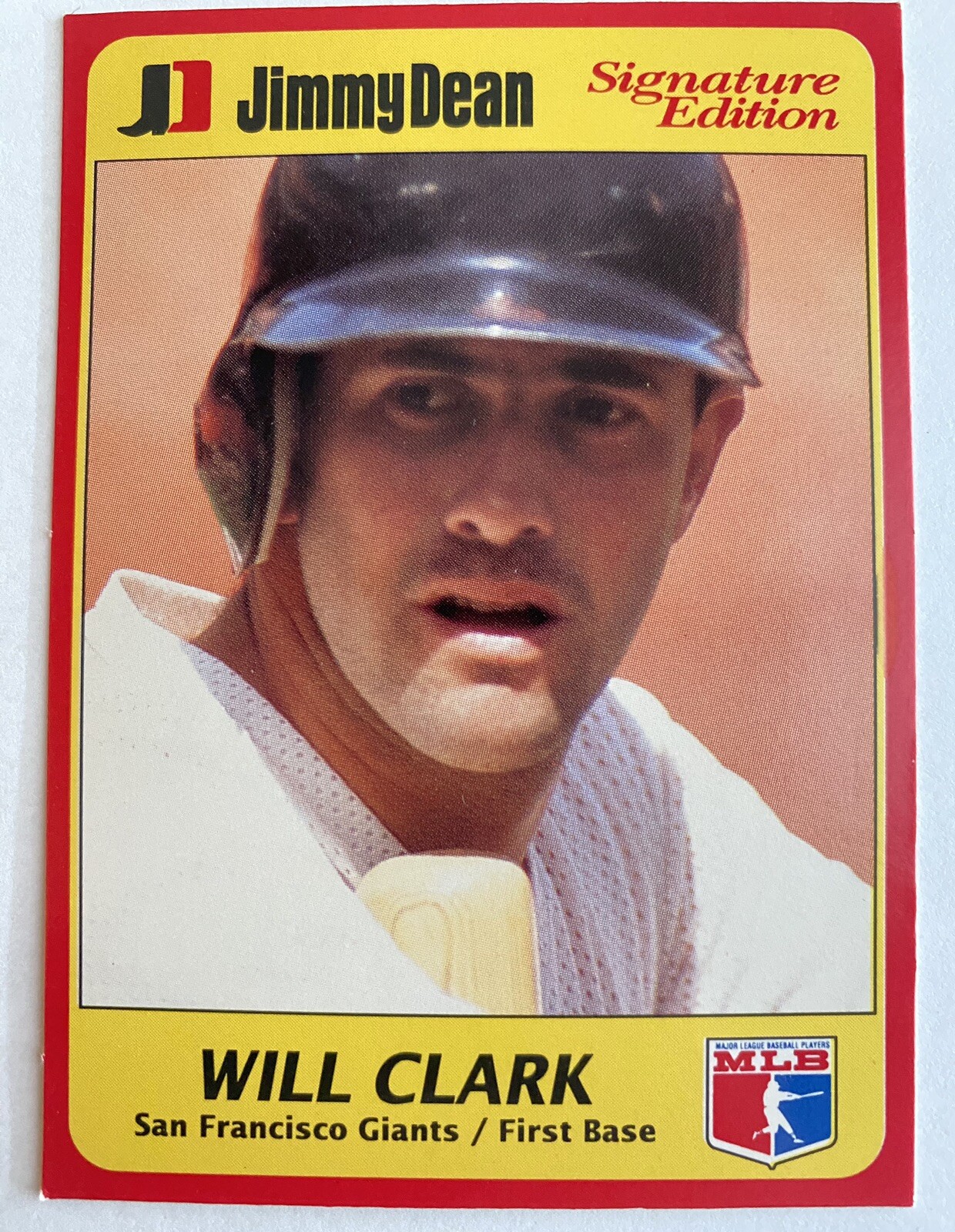 1991 Jimmy Dean Signature Edition Baseball Card Will Clark #1