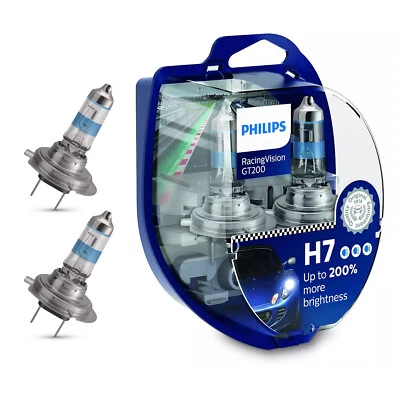 2x Philips H7 Racing Vision GT200 LAMPADE AUTO lampadine potenti +200% luce - Bild 1 von 4
