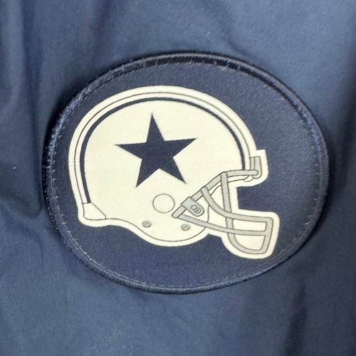 Dallas Cowboys Windbreaker Mens Small Blue On Field Snap NFL Jacket Nike Vintage - Picture 7 of 13