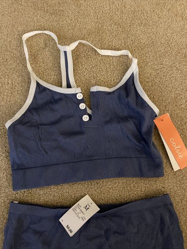Colsie Girl's Bra And Shorts Blue Size Medium Two Piece - Picture 2 of 5