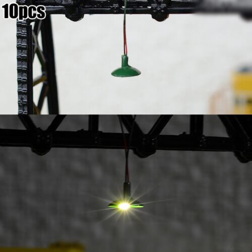 10 STK Wandlampen Spur H0/OO LED Stra?enlaternen Modellbau Z��ge beleuchtet - Picture 6 of 10