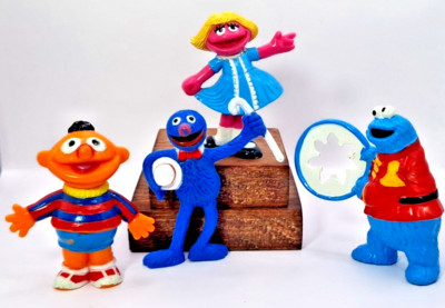 1997 Vintage TYCO Sesame Street Prairie Dawn & Friends Lot Mini