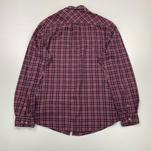 Edwin STANDARD Shirt Men’s Large Red Check Long Sleeve Button Down Flannel - Picture 11 of 14