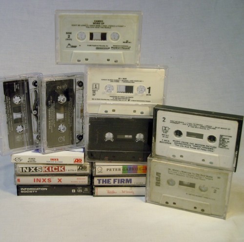 Lot of 14 1980s Pop Rock Cassette Tapes INXS Cameo Mr Mister Phil Collins Firm - Picture 1 of 12