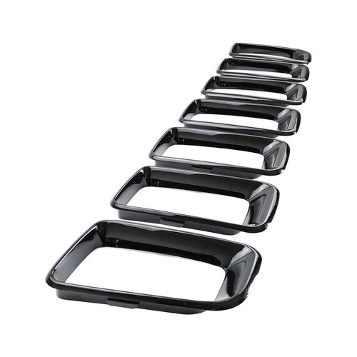 7 Pcs Front Bumper Rings Grill Vent Insert Trim Cover For Jeep Compass 2011-2017 - Picture 10 of 10