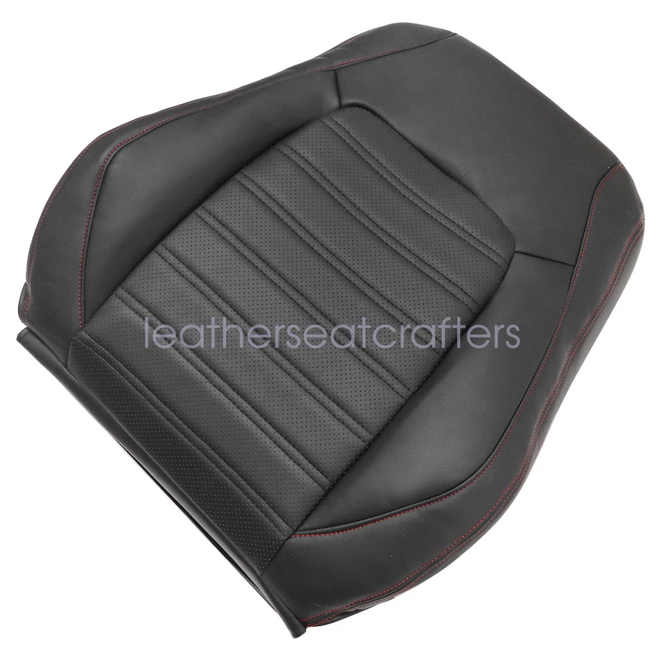 Cubierta de cuero negra perf trasera inclinada para Volkswagen Jetta GLI 2011 a 2018 Foto 4 de 4