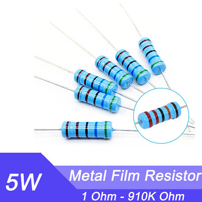 100 Pièces Résistances Métal Oxyde Film 4.7 Ohm - 2W, Tolérance 5%, Axial Fil - Marque Uxcell