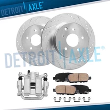 308mm Rear Drilled Rotors + Right Caliper & Brake Pads for G35 G37 M45 M35 350Z