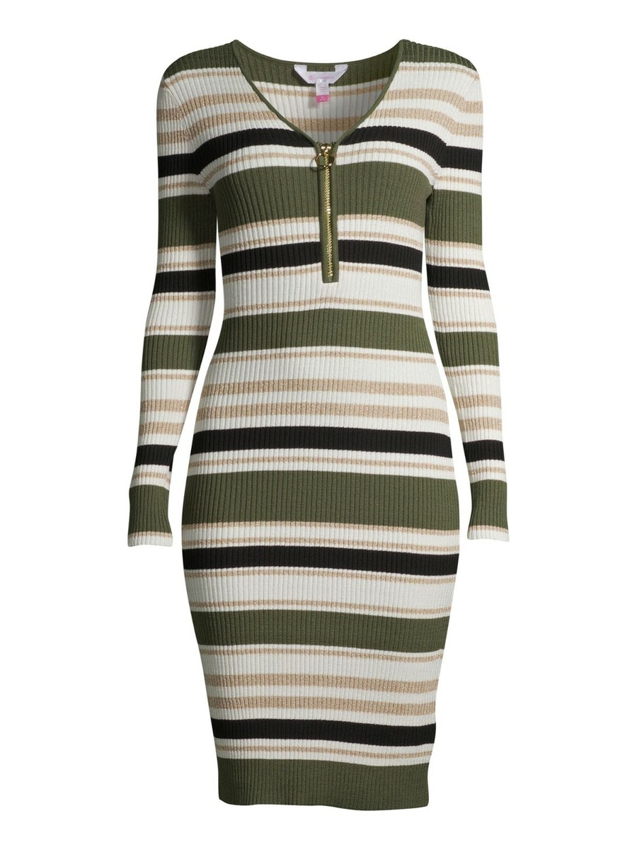 side stripe bodycon dress Chain Strap Detail Side Stripe Mini Dress In Black And White Knit | EGO US