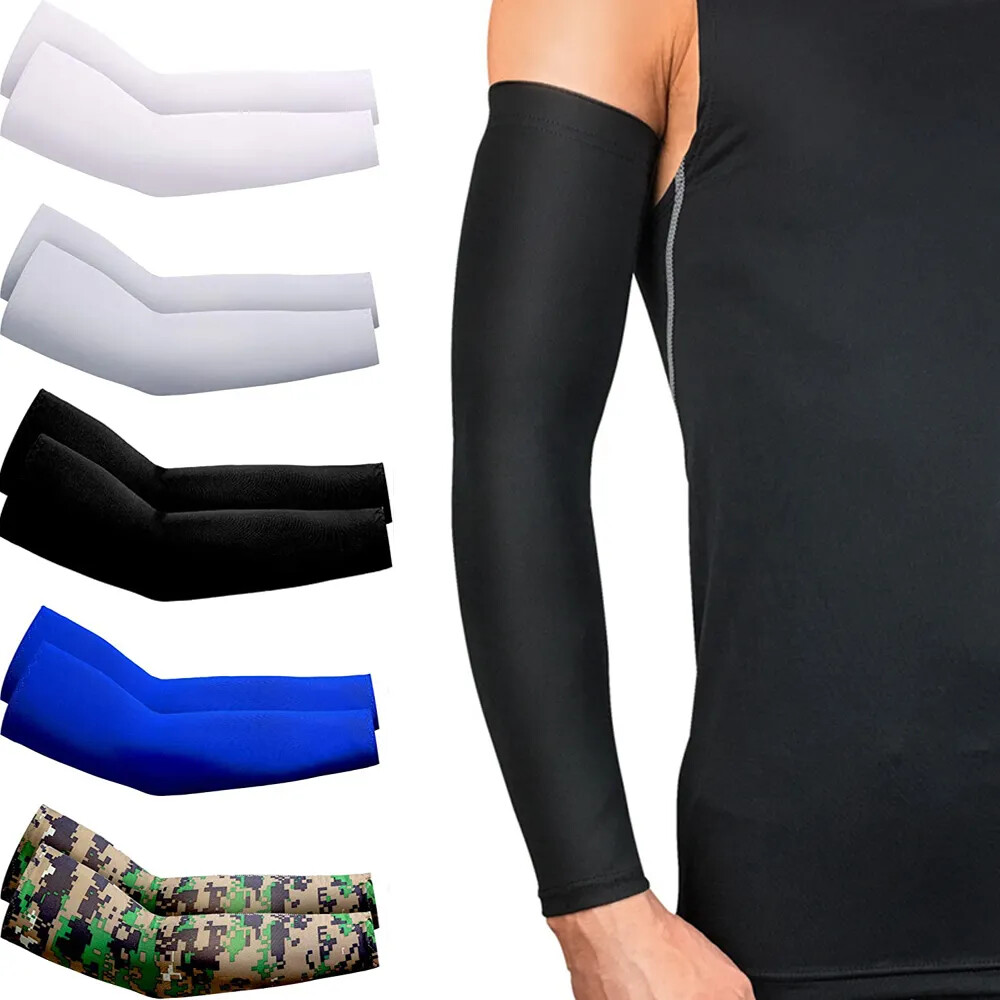 3 Pairs Cooling Arm Sleeves UV Sun Protection Cover Sports Golf For Men Women