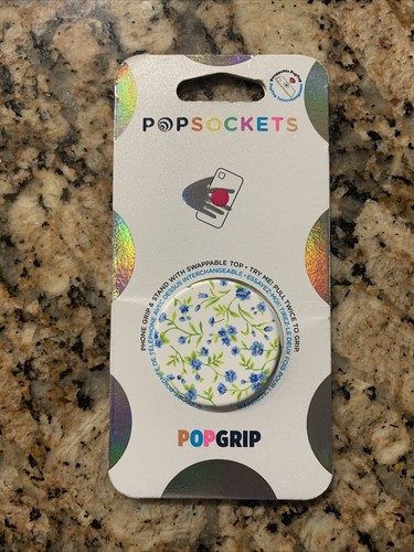 Popsockets PopGrip Handyhalterung Blau Ditsy Matte Oberfläche