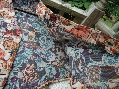 Gilet arazzo vintage gattino gatto cucciolo cane taglia L novità animale divertente stravagante nonna - Foto 15 di 15