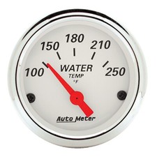 Autometer 1337 Arctic White Water Temperature Gauge Autometer 1337 Arctic White Water Temperature Gauge