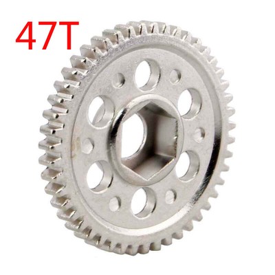 Ingranaggio cilindrico in Metallo 42T 47T HSP 06232 06033 1/10 Parti di aggiornamento for RC Model Car off Road Buggy Backwash 94155 94166 94177 (Color : 47T