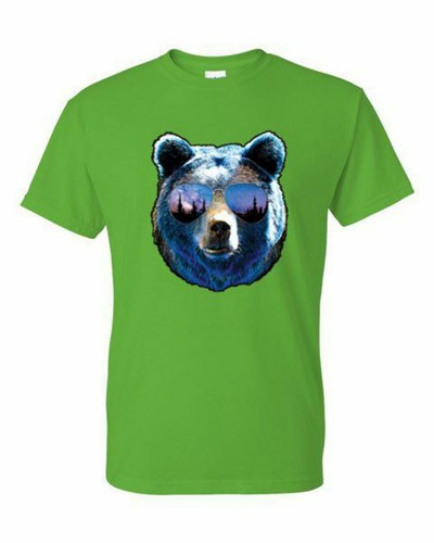 T-Shirt XL 2XL 3XL - AMERICAN BEAR WITH SUN GLASSES - FUNNY ANIMAL Adult - Picture 33 of 47