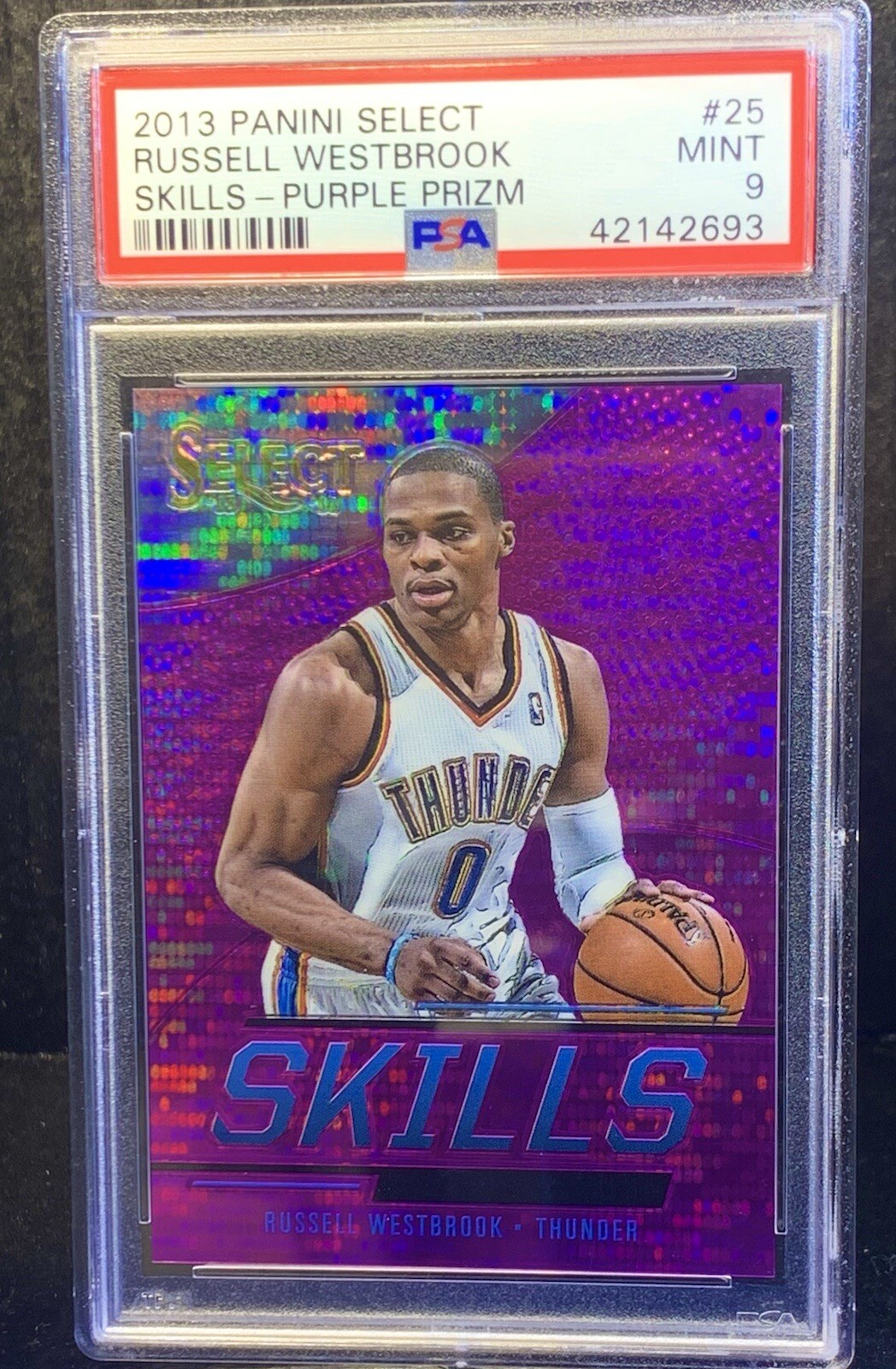 2013-14 Select Russell Westbrook Skills Purple Prizm /99!!! 🔥Rare! 🔥PSA 9