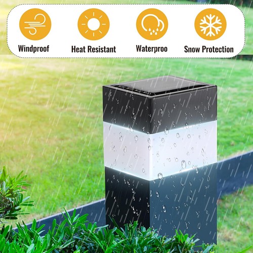 LED Solar Post Cap Lights Waterproof Square Fence Light Outdoor Pool Garden Lamp - Picture 16 of 32
