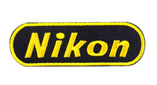 NIKON EMBROIDERED PATCH IRON/SEW ON 3-7/8" x 1-1/4" DIGITAL CAMERAS, FOTO OPTICS