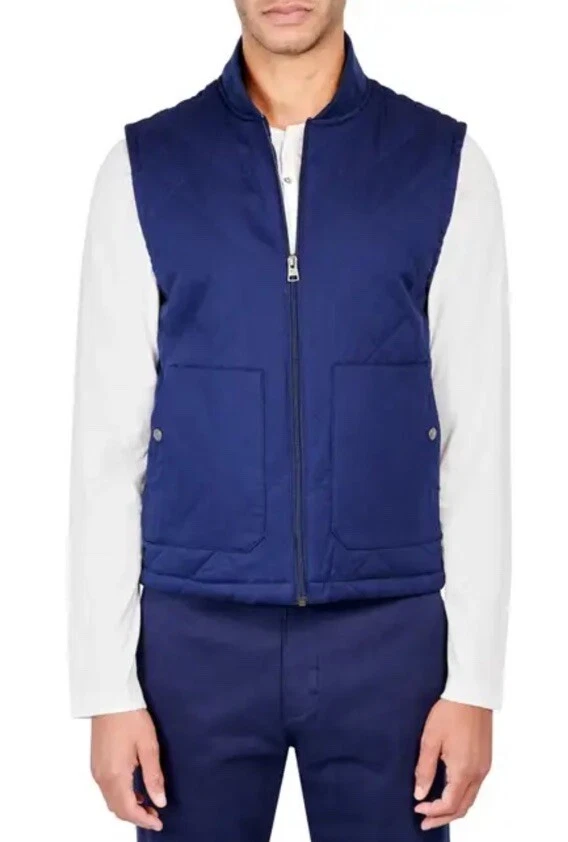 CON.STRUCT Men’s Solid Quilted Vest Navy Size Large