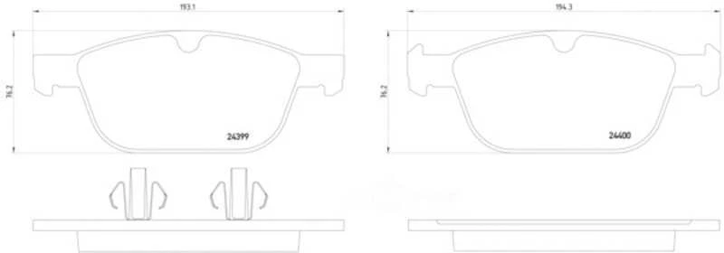 OEM - Material de fricción formulado OE para Volvo XC90 XC60 HELLA 2003-2015 Foto 2 de 4