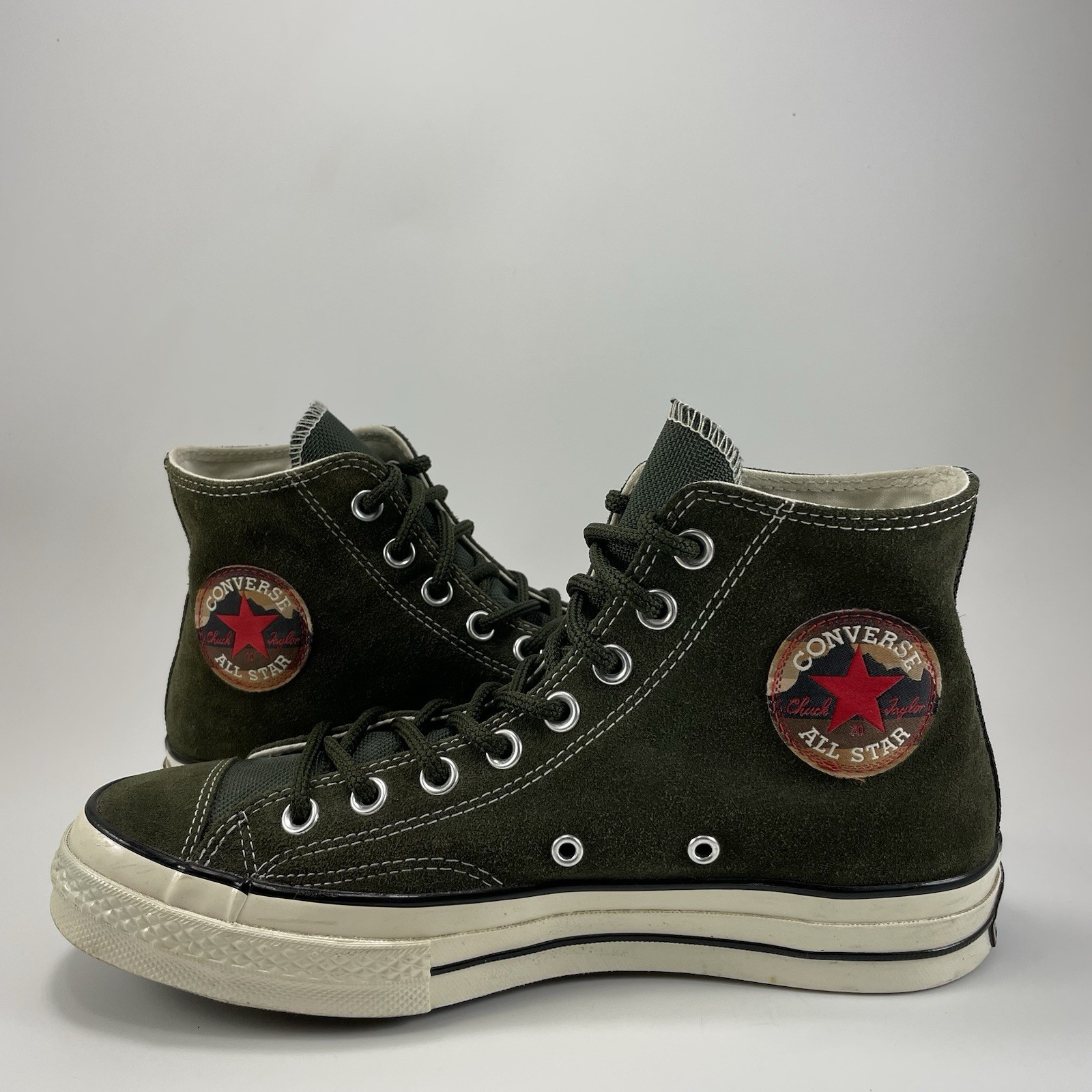 Converse Chuck Taylor 70 HI 'Utility Green' Suede Sneaker Mens Size 8, Womens 10 thumbnail 9