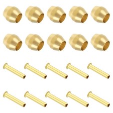 PATIKIL Brass Compression Sleeves Ferrules for 1/8 Inch OD Hose