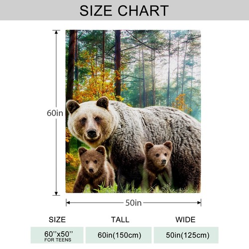 Fleece Throw Blanket 50"x60", Soft Cozy Warm Fuzzy Flannel Plush Blanket Brow... - Picture 3 of 8