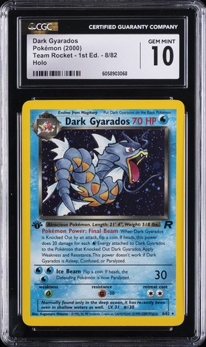 Dark Gyarados (1st Edition) graded CGC 10 for sale on eBay