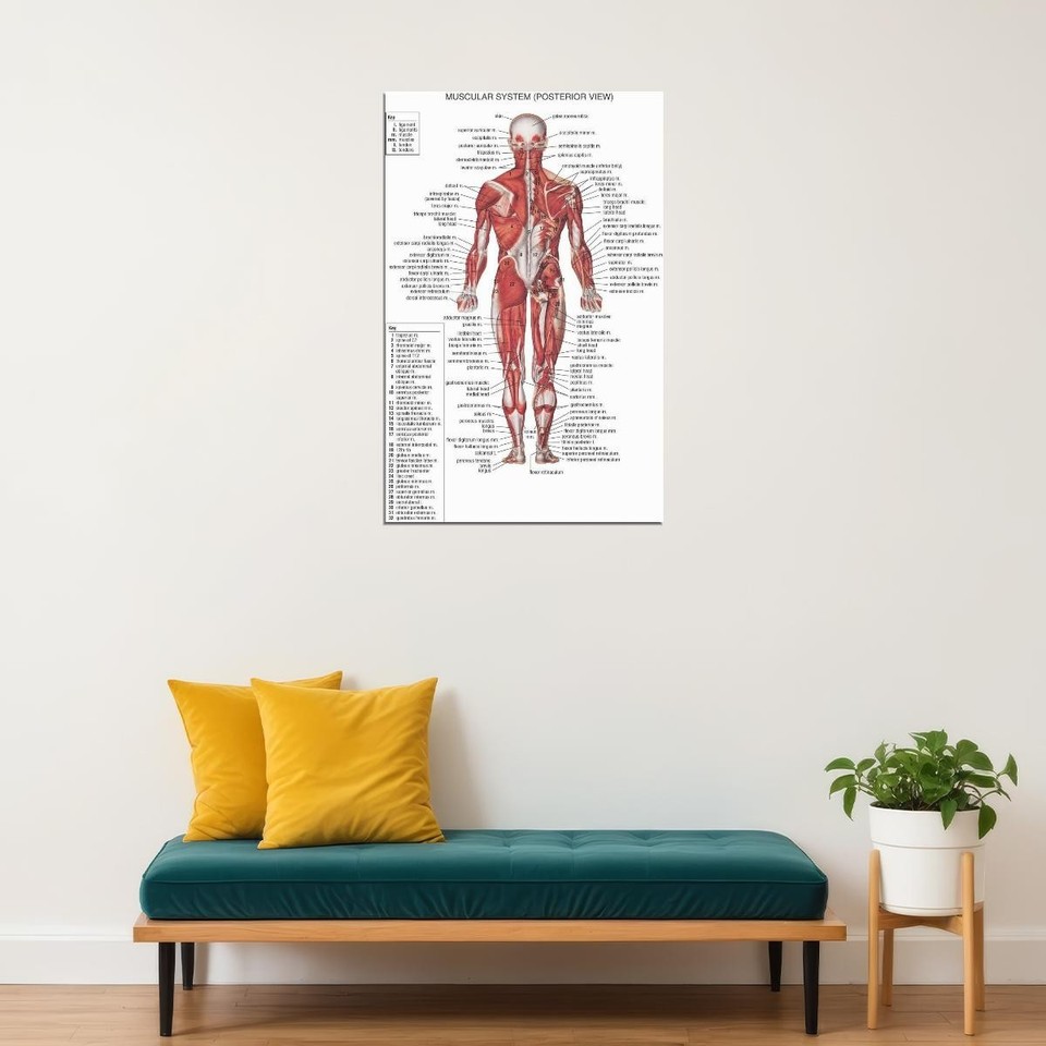 644120 Human Body Anatomical Ch Muscular System Wall Art Print Poster ...