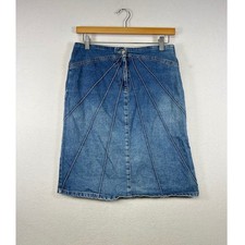 Faded Glory 1972 Special Edition Denim Skirt Blue Size 4 A Line Pleated Waist