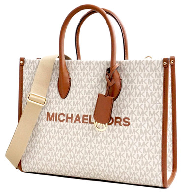 Michael Kors Bag Shoulder Bag Mirella MD EW Tote Shopper Vanilla New