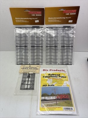 Ho Scale Railings And Telephone Poles. Vollmer, N.J. International, And Rix