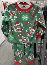 New Unisex Toddler 3T Sleepwear Pjs 2-Pc Christmas Elf on the Shelf Boy/Girl