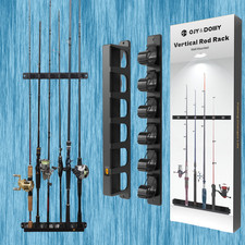 Wall Mount Fishing Rod Holders Vertical Fishing Pole Storage Rack for Garage