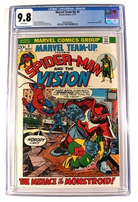 Marvel Team-Up #5 CGC 9.8 WHITE - NM/MT - 1974 Spider-Man, Vision