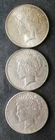 1922, 1923, and 1926 S $1 Peace Silver Dollars