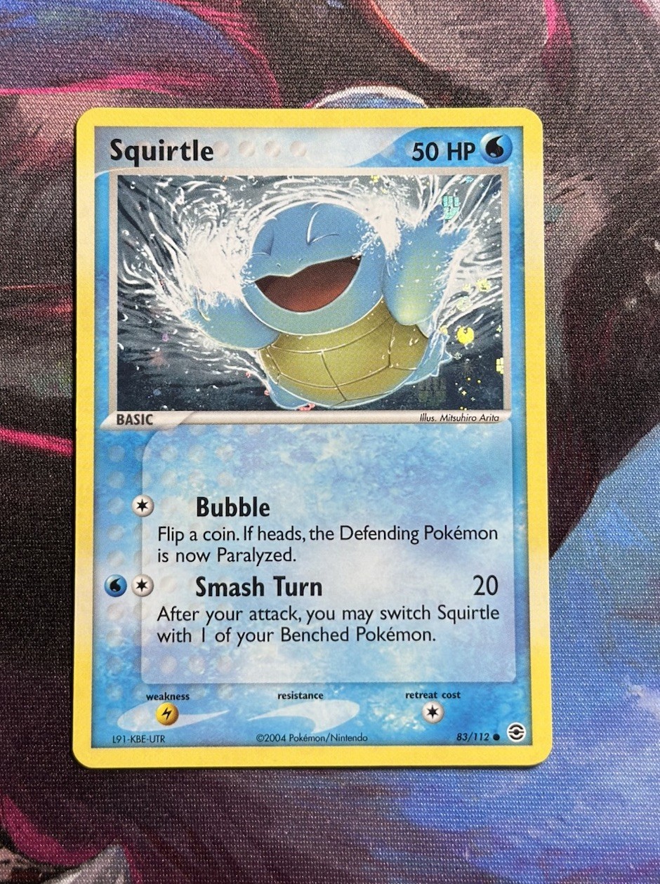Squirtle 83/112 FireRed & LeafGreen Reverse Holo 2004 Pokemon Nirvana Nm