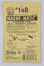 Kadee 148 HO Metal Whisker® Coupler w/ Medium 9/32 Centerset Shank (Pair of 2)